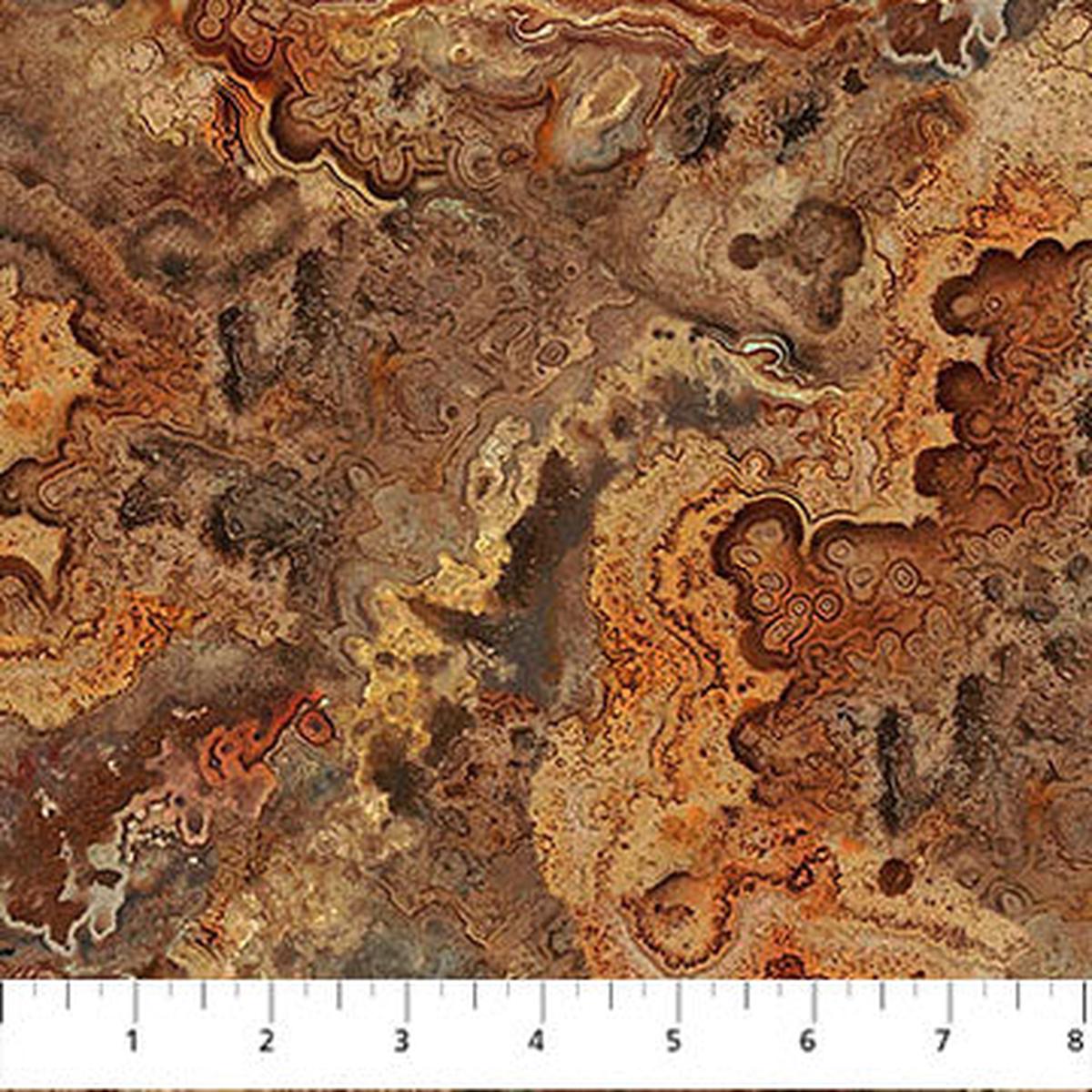 Stonehenge Rooted Agate Rust Linda Ludovico Northcott Fabrics Cotton Fabric NC-DP28770-37