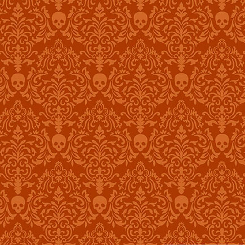 Spooky Night Spooky Small Damask Grace Popp Studio E Cotton Fabric