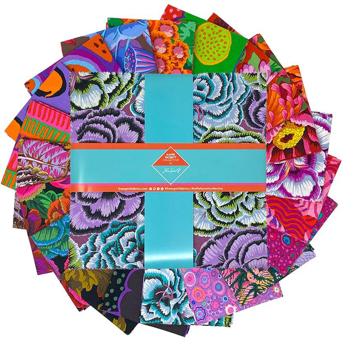 August 2025 Hot 108243 Squares Kaffe Fassett Collective Free Spirit Cotton Fabric FS-FB610GPAUG25HOT