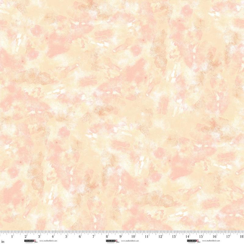 Air Mail Allover Texture Peach Nancy Smith Studio E Cotton Fabric SE-8505-34