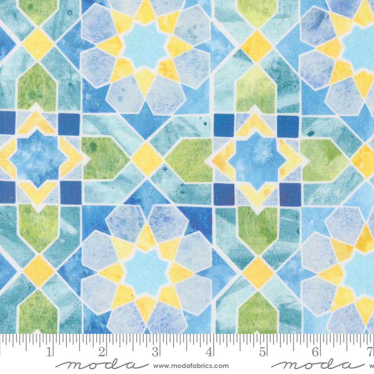 Sunshine & Blue Skies Mosaic Sky Geometric Watercolor Multi Create Joy Project Moda Cotton Fabric 1/2