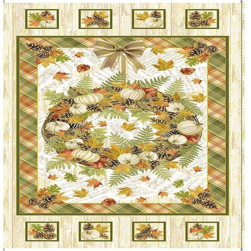 Autumn Symphony Cream Metallic Panel 24