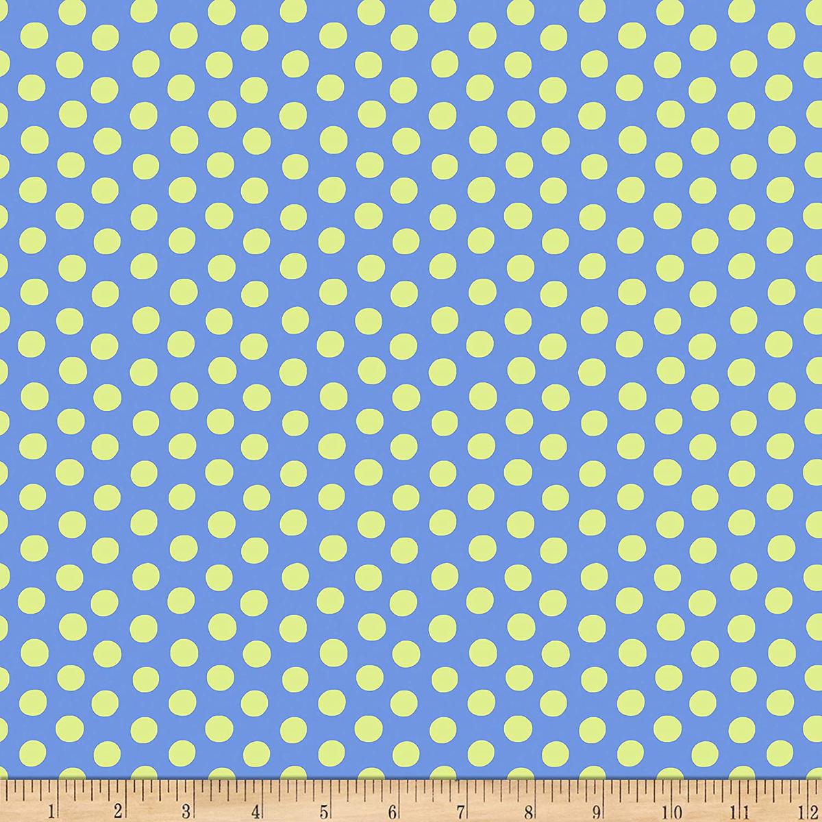 Spot Spring Blue Yellow Classics Kaffe Fassett Collective Free Spirit Cotton Fabric FS GP070.SPRING 1