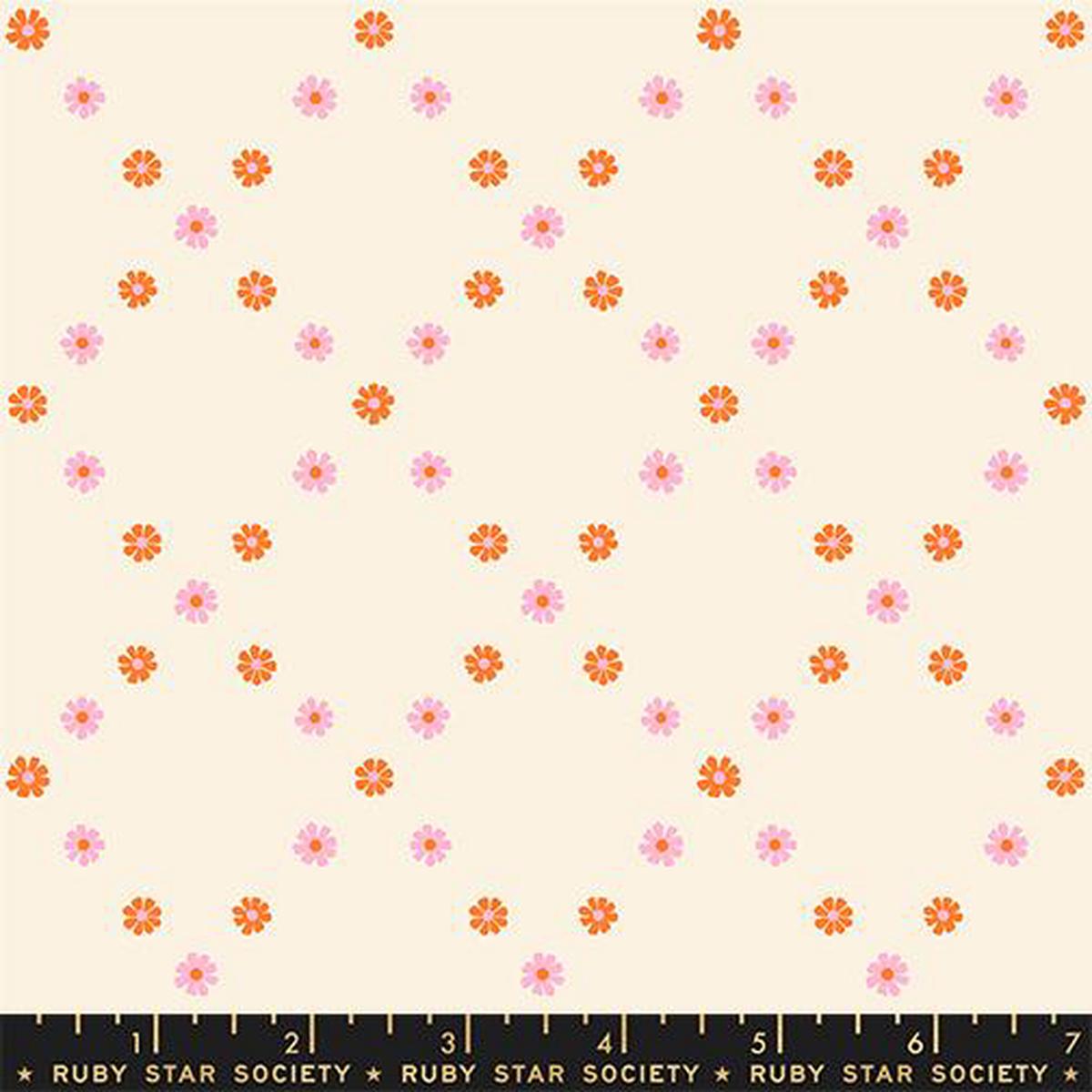 Best Day Ever Diamond Flowers Blenders Ditsy Geometric Posy Orange Melody Miller Ruby Star Society Moda Cotton Fabric MD-RS0107-12
