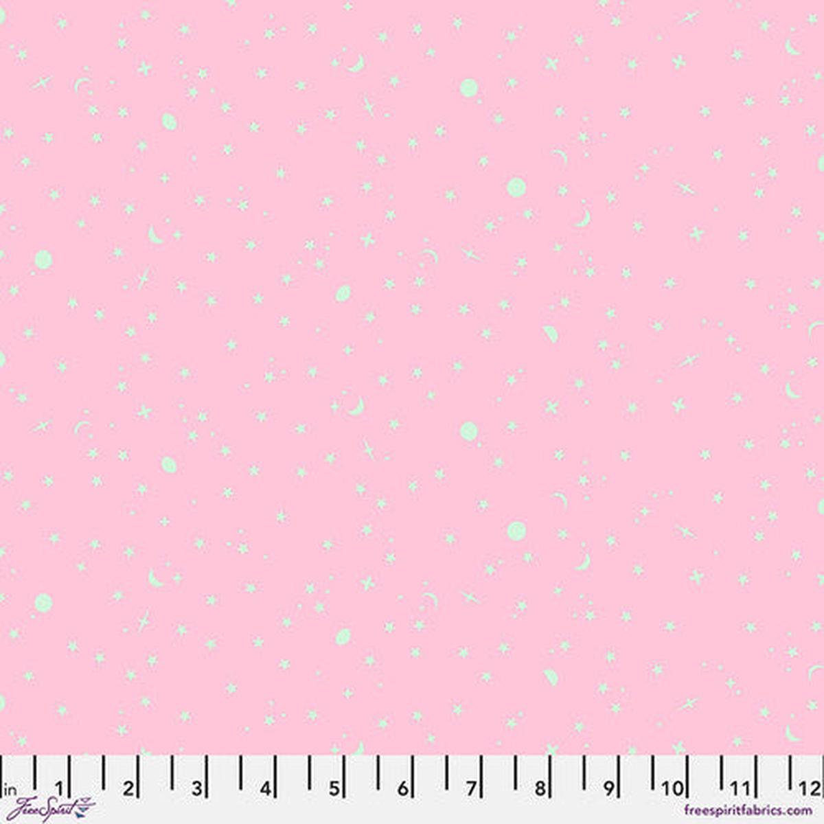 True Colors Space Sprinkles Piglet Pink Tula Pink Free Spirit Cotton Fabric FS-PWTP254.PIGLET 1/2