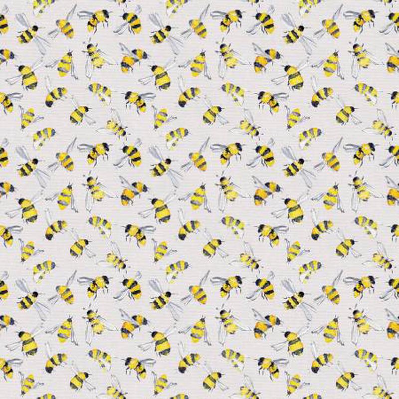 Bee's Buzz Yellow Beige Sweet Sour Food Drink Elena Fay Paintbrush Studio Cotton Fabric 1/2