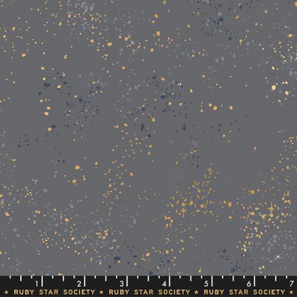 Speckled Metallic Cloud Grey Ruby Star Society Moda Cotton Fabric MD RS5027-60M