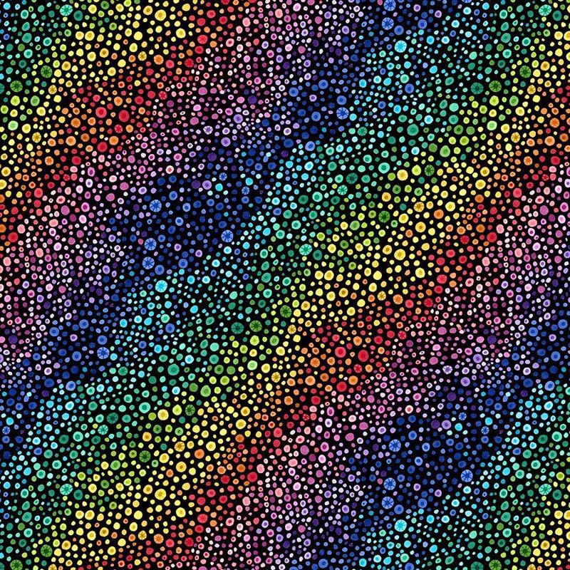 Bubble Up Black Essential Basics Wilmington Prints Cotton Fabric WP-77635-934