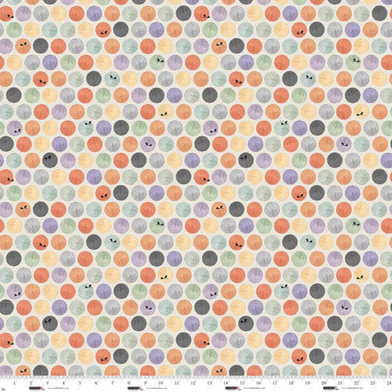 Tonight We Fly Moon Dot Citrus Funny Girl Studio E Cotton Fabric SE-8334-40