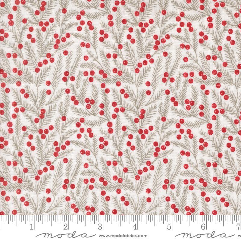 Berry and Pine Needles Blenders Snow Multi Lella Boutique Moda Cotton Fabric MD-5243-11