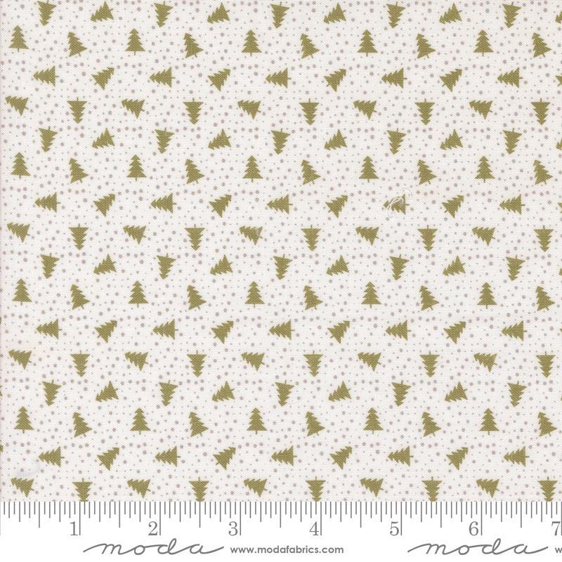 Berry and Pine Little Trees Christmas Trees Dots Sage Light Green Lella Boutique Moda Cotton Fabric MD-5245-22 1