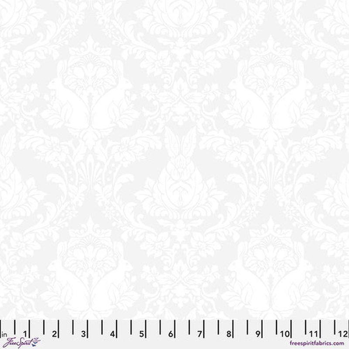 True Colors Ghost Ghost Bunny Paper White Tula Pink Free Spirit Cotton Fabric FS-PWTP251PAPER