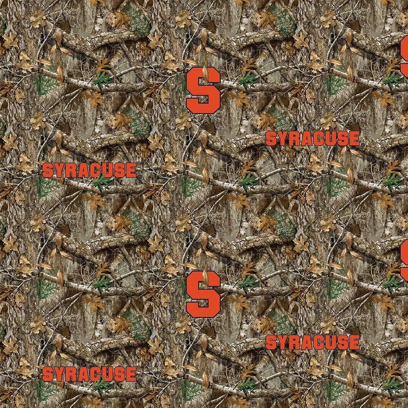 Syracuse Orange NCAA College Realtree Camo Sykel Enterprises Cotton Fabric SYK-SYR-1163 1