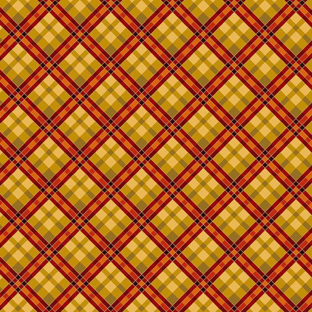 Thankful Metallic Plaid Multi Timeless Treasures Cotton Fabric TT-PLAID-CM2107-HARVEST