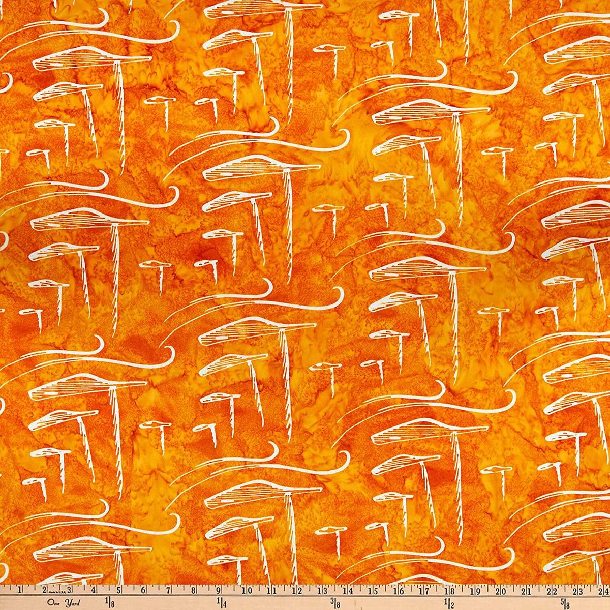 At the Pier Sailboard Honey Orange Banyan Batiks Cotton Batik Fabric BB-80377-58