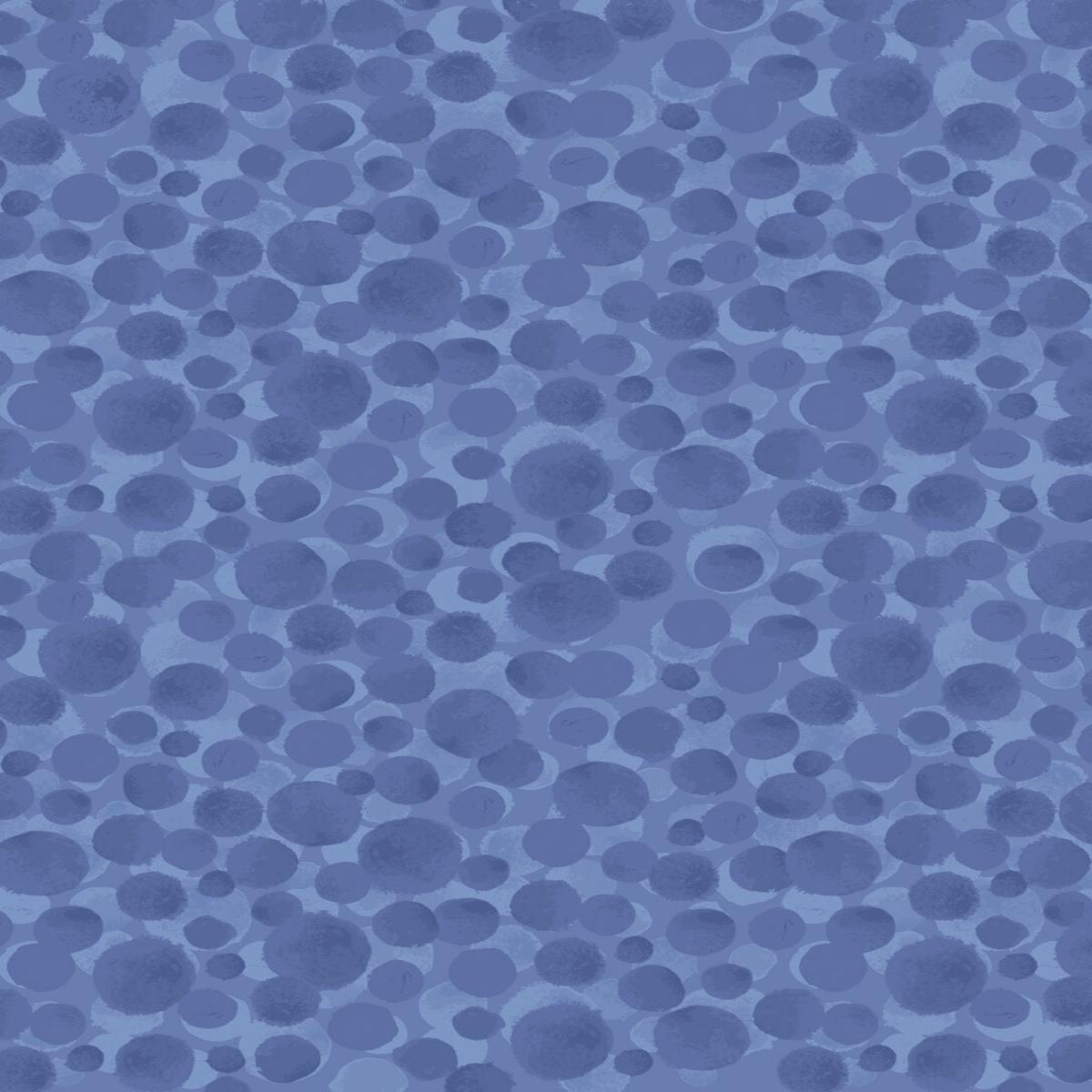 Bumbleberries Blender St. Ives Blue Lewis & Irene Cotton Fabric LI-BB012 1/2