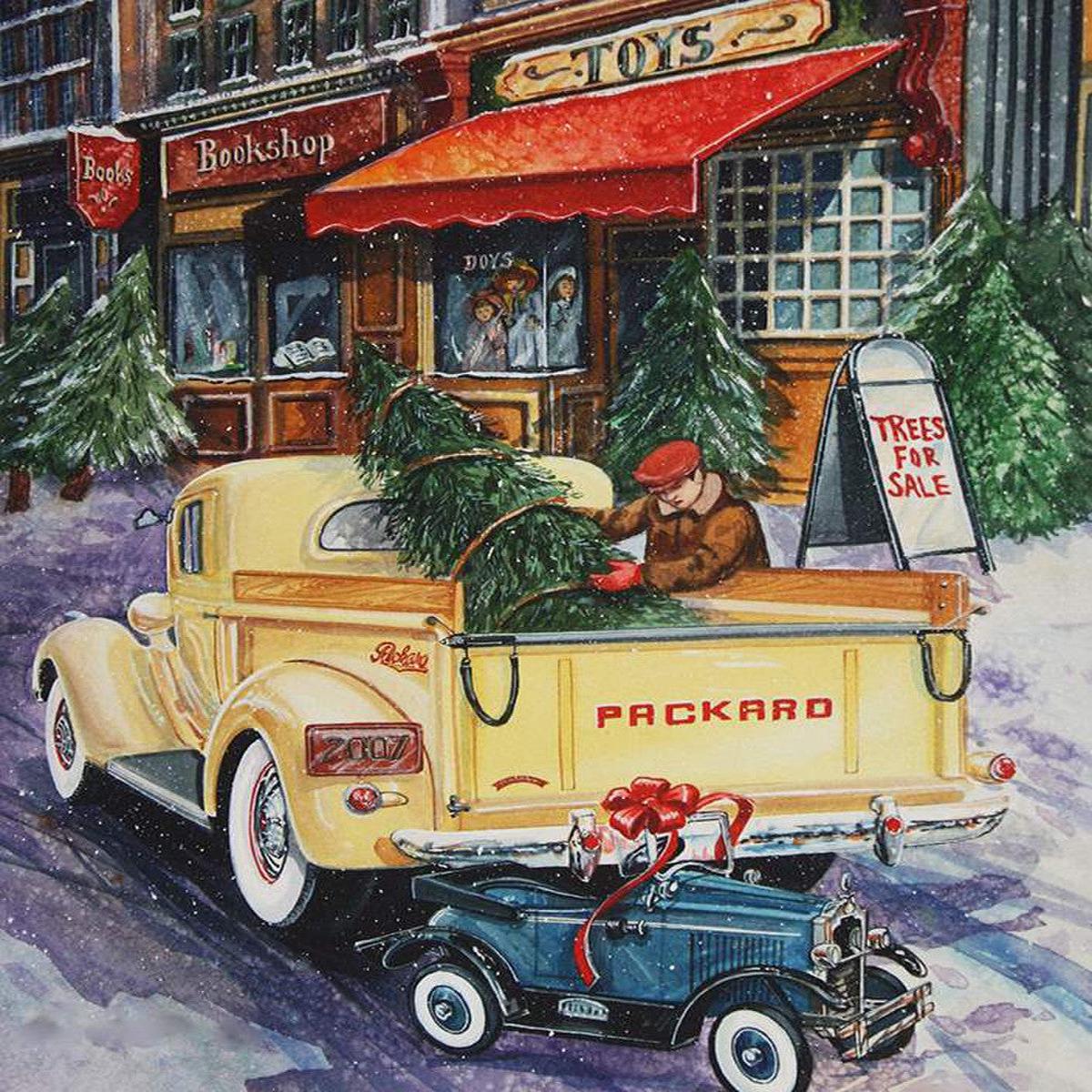 A Nostalgic Christmas Loading the Truck Panel 36