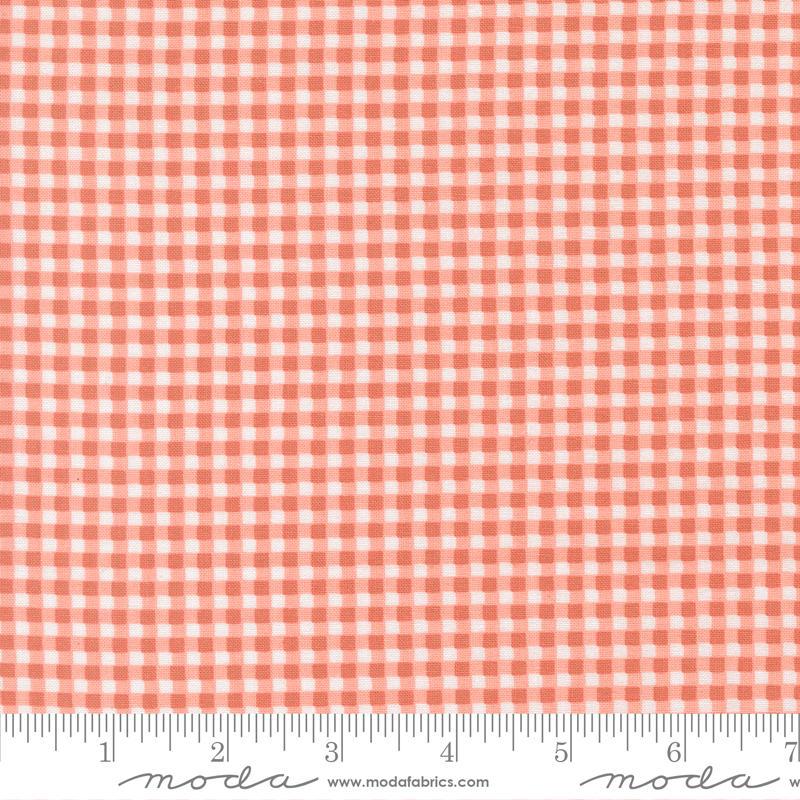 Sunbonnet Mini Gingham Coral My Sew Quilty Life  Moda Cotton Fabric MD-31769-32