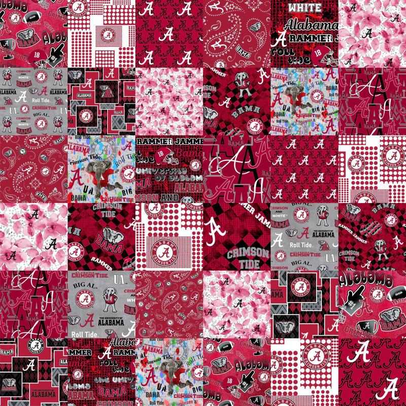 Alabama Crimson Tide NCAA College Cheater Quilt Allover 60