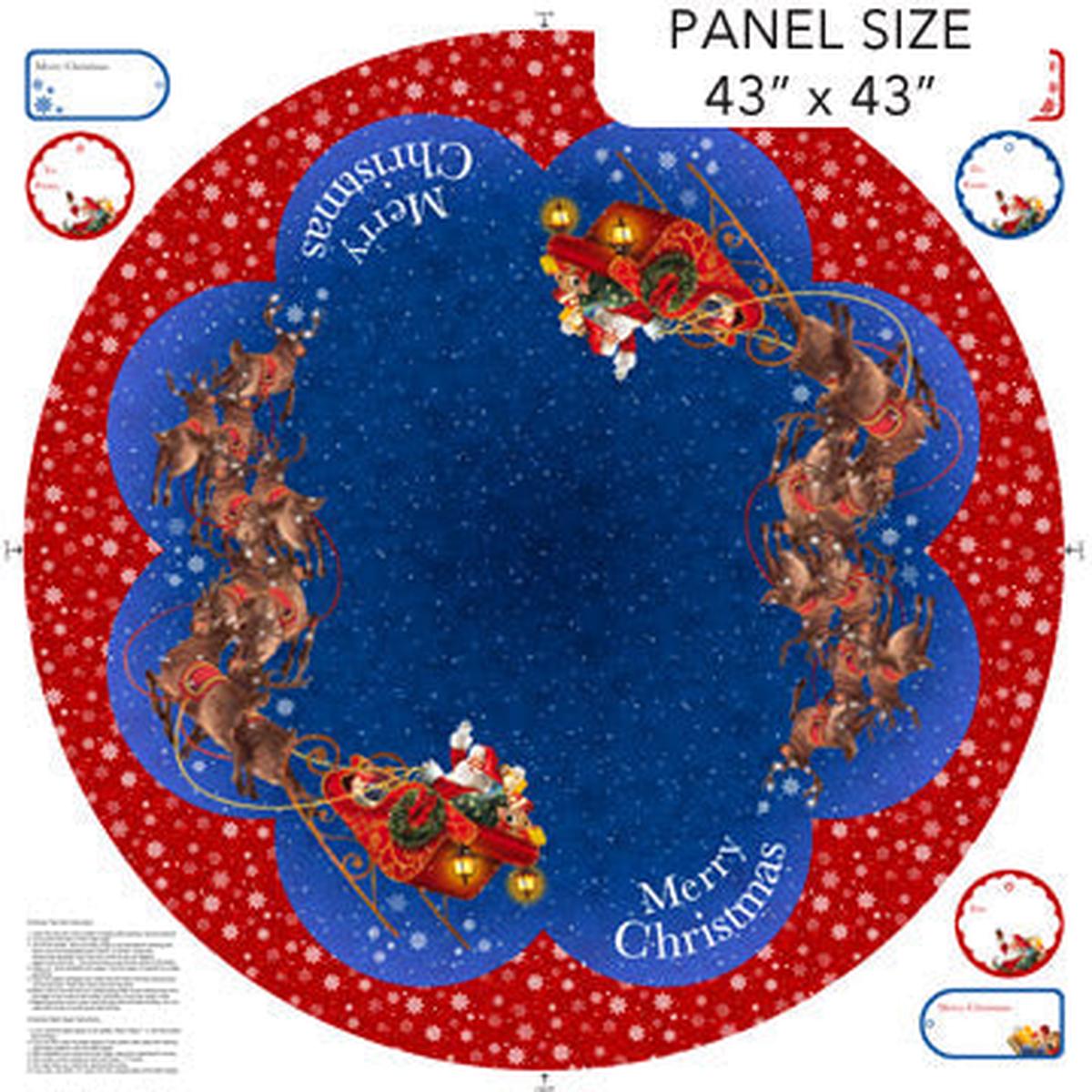 Twas The Night Before Christmas Treeskirt Panel 43