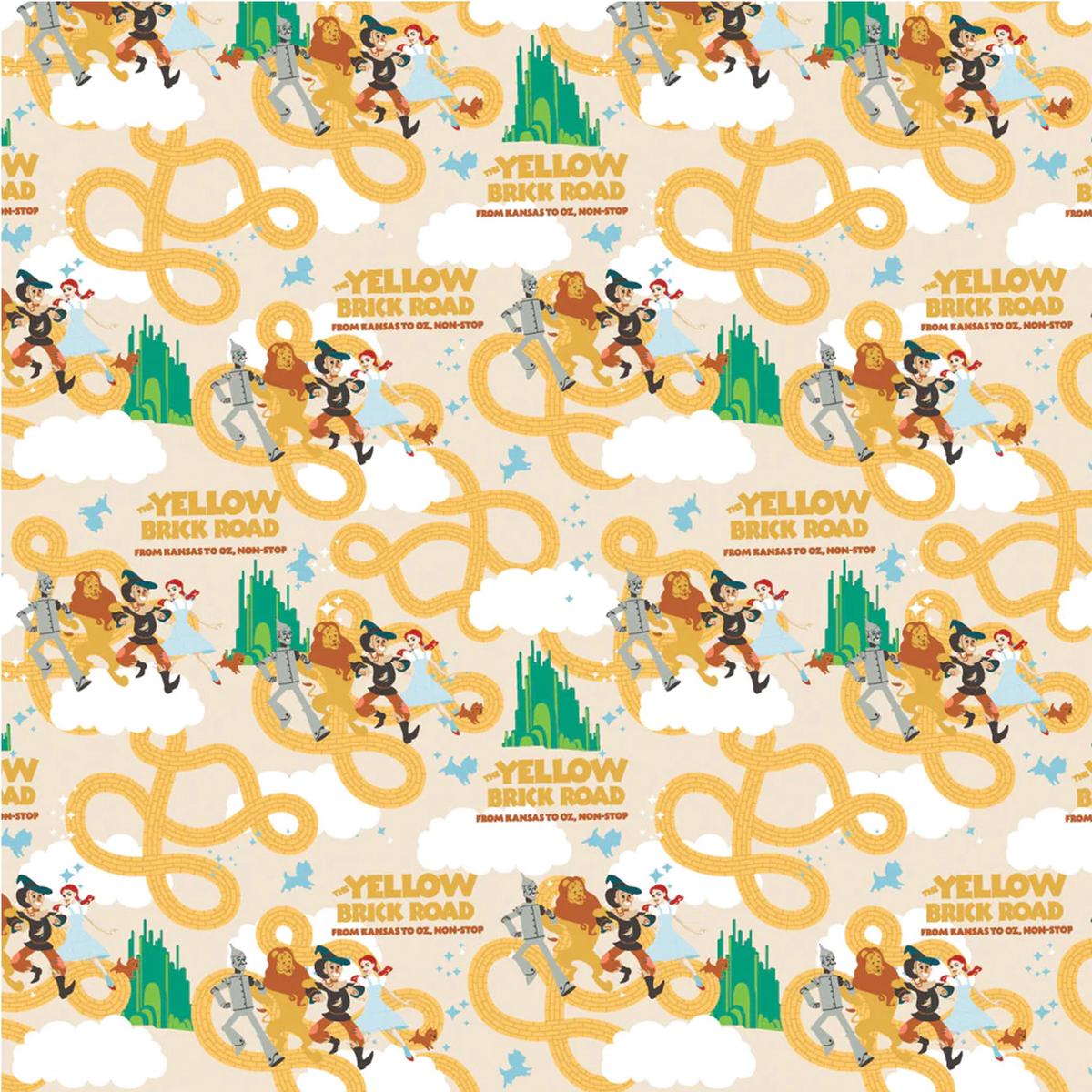 Wizard of Oz Collection II Yellow Brick Road Cream Camelot Cotton Fabric 1