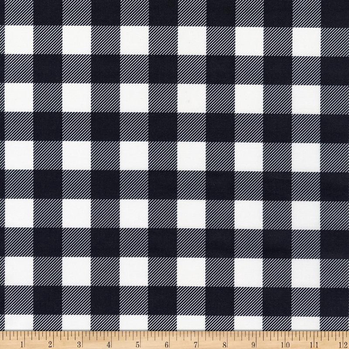Buffalo Check Gingham Black PBS Fabrics Collection Paintbrush Studio Cotton Fabric PBS-120-21972-Black