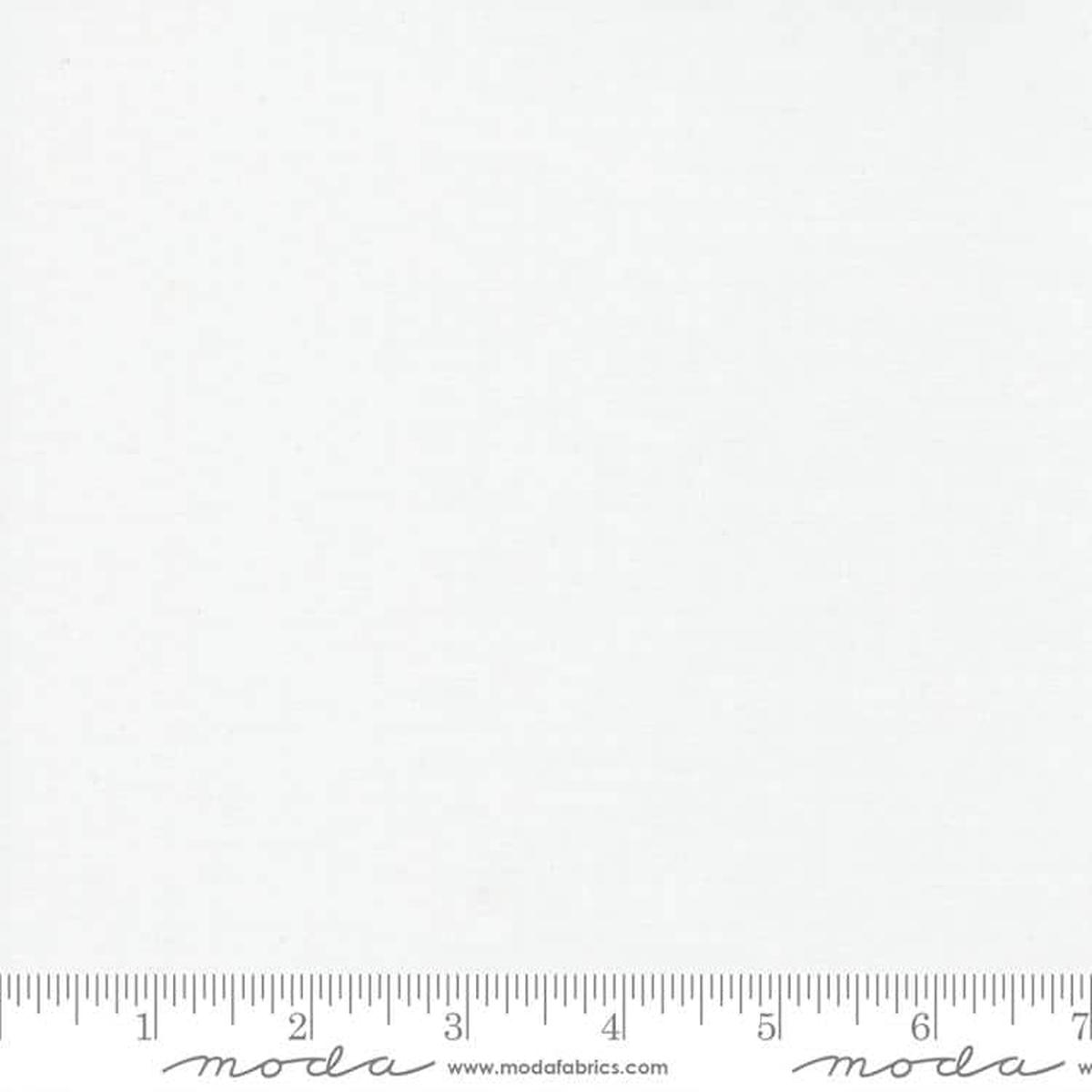 (SOLD PER BOLT) Bella Solids White Bleached Moda Fabrics Cotton Fabric MD-9900-98-FB 20 Yards
