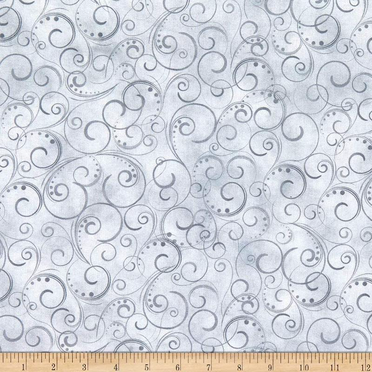 Swirling Splendor 1088243 Wide back Cloud Gray Benartex Cotton Fabric BE 9705W-11