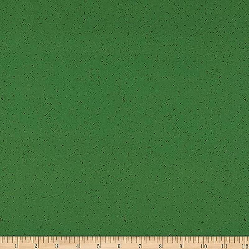 Warm Wishes Speckled Solid Storm Green Hannah Dale Maywood Studio Cotton Fabric 1