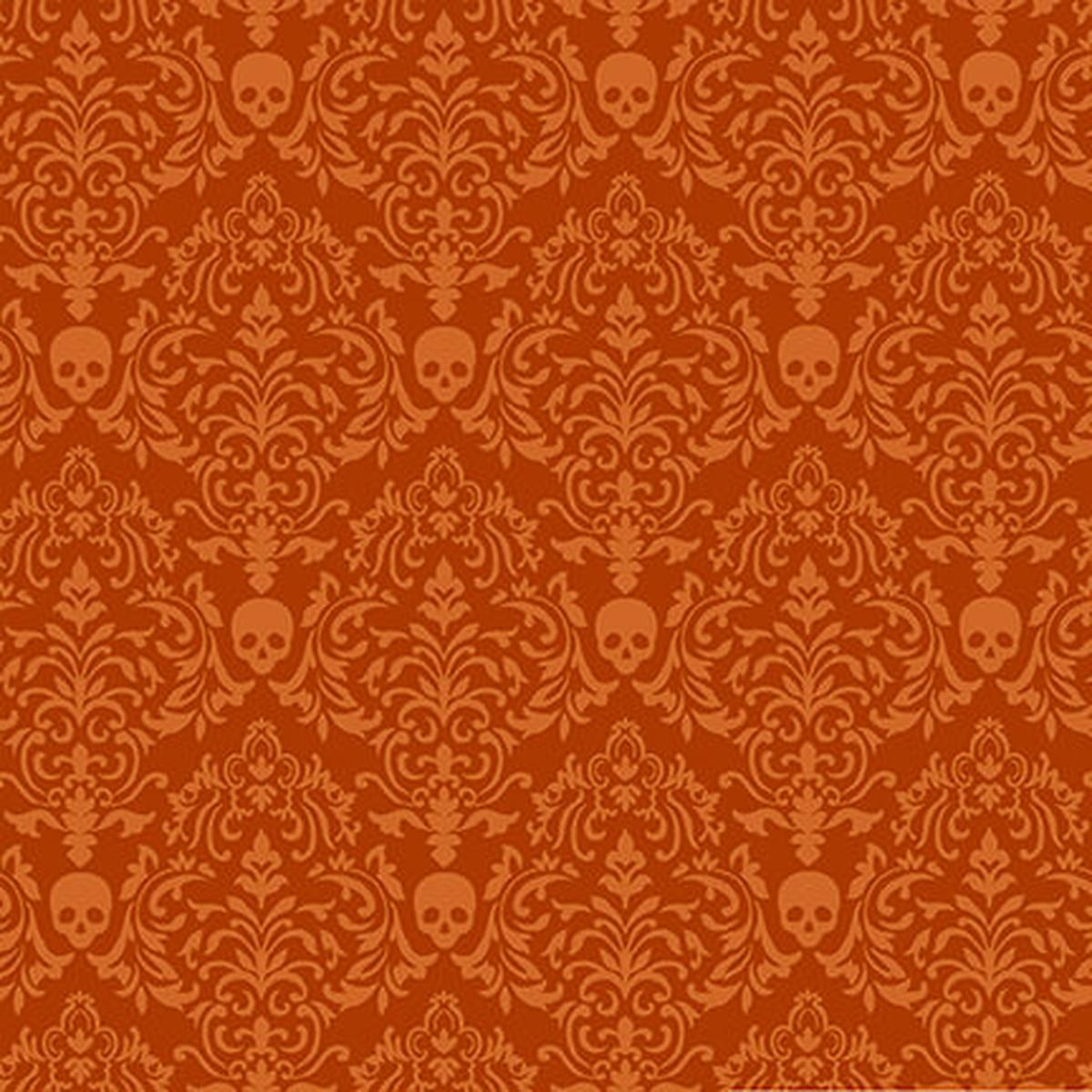 Spooky Night Spooky Small Damask Grace Popp Studio E Cotton Fabric 1