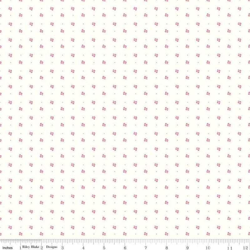 Bee Backgrounds Clover Tea Rose Lori Holt  Riley Blake Designs Cotton Fabric RB-C9711-TEAROSE 1