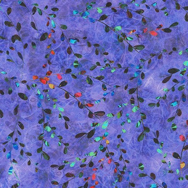 Venice Branches Periwinkle Purple Christiane Marques Robert Kaufman Cotton Fabric 1