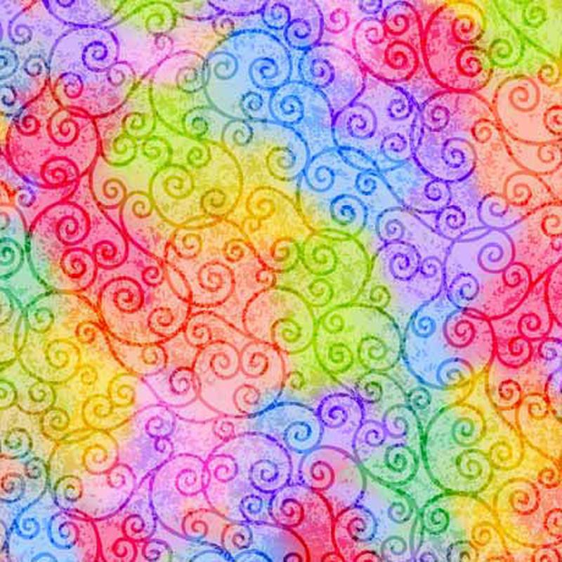 Be the Change Scrolls Multi Cindy Sepp Quilting Treasures Cotton Fabric 1