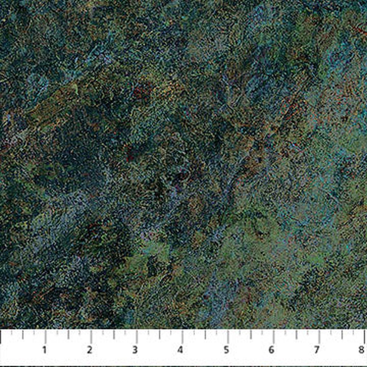 Stonehenge Rooted Marble Dark Teal Linda Ludovico Northcott Fabrics Cotton Fabric NC-DP28769-69