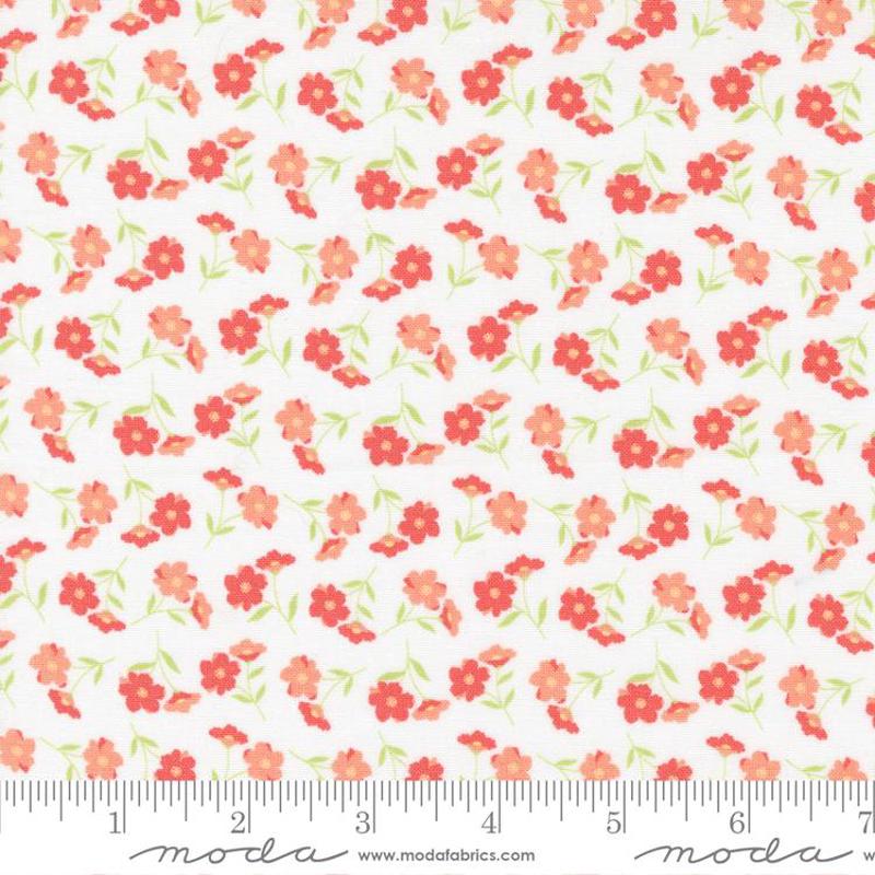 Sunwashed Cloud White Wildflower Toss Small Flower Corey Yoder Coriander Quilts Moda Cotton Fabric 1