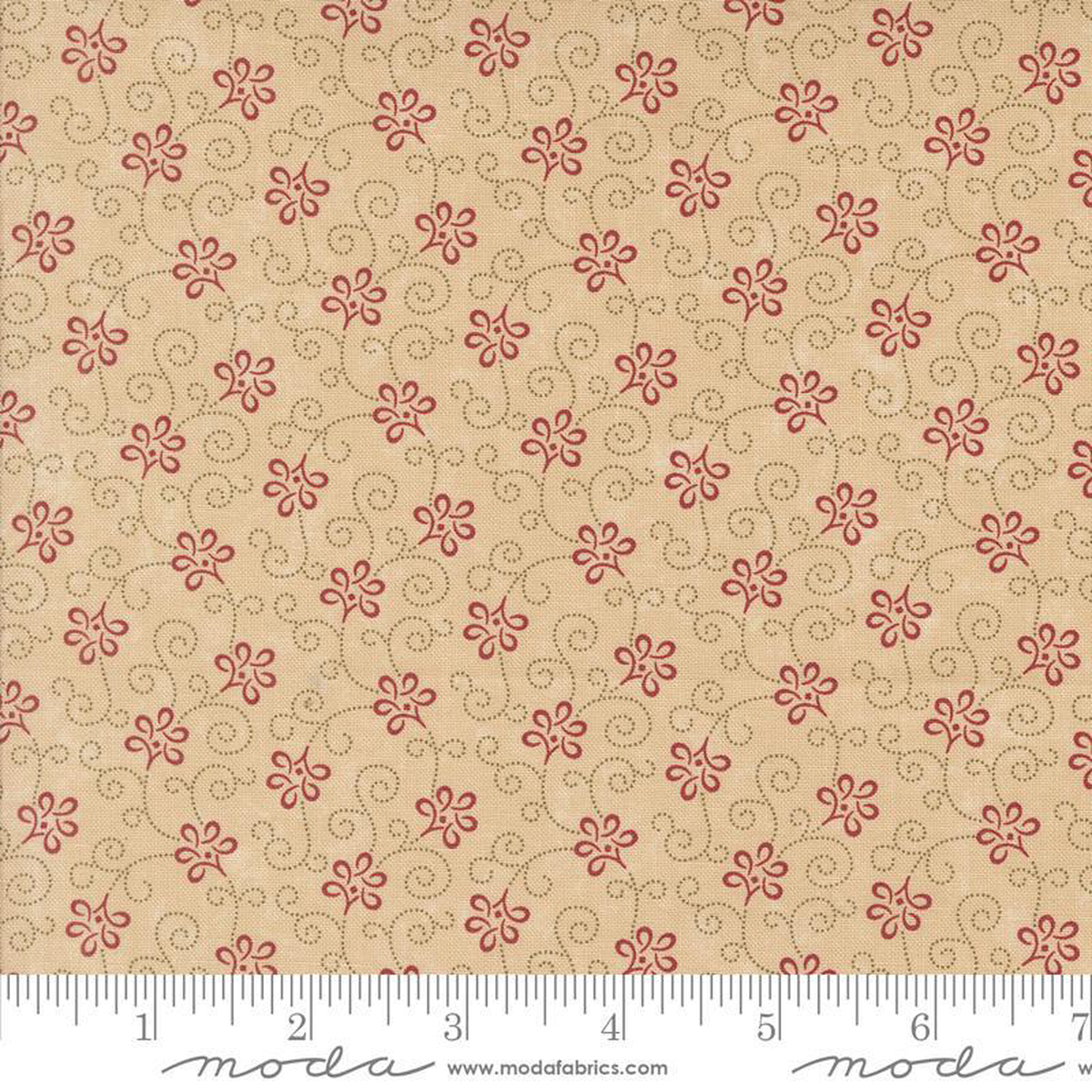 A Vintage Christmas Ribbon Blenders Tan Multi Kansas Troubles Quilters Moda Cotton Fabric MD-9788-11