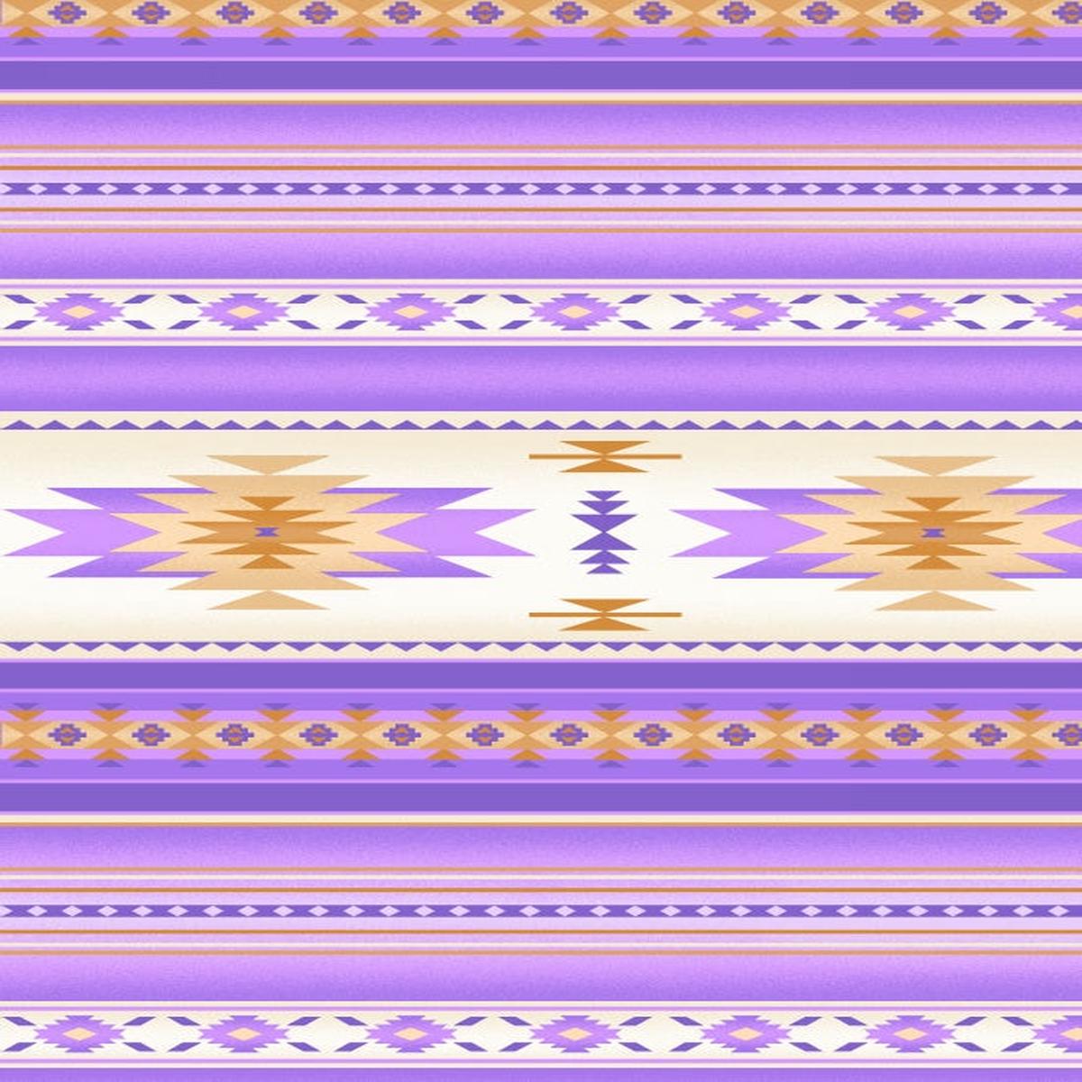 Tucson Aztec Southwestern Native American Stripe Lavender Elizabeth's Studio Cotton Fabric ES-201-LAV