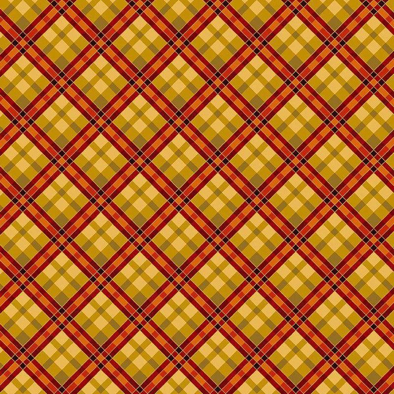 Thankful Metallic Plaid Multi Timeless Treasures Cotton Fabric TT-PLAID-CM2107-HARVEST 1