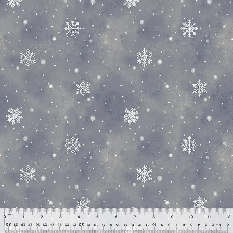 Winter Whisper Flurries Night Whistler Studios Windham Fabrics Cotton Fabric WF-54682-3