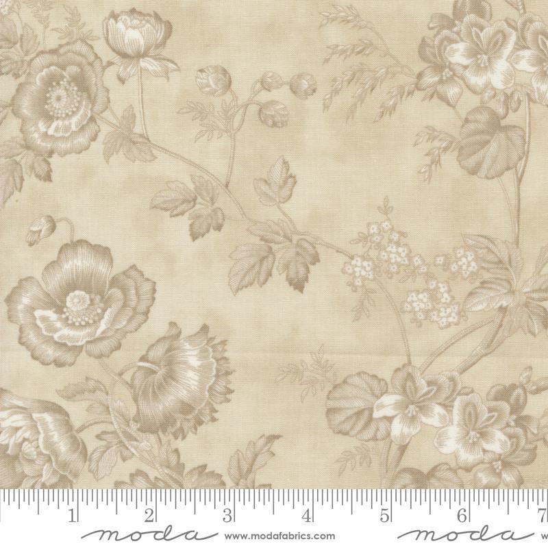 3 Sisters Favorites Vintage Linens Florals Taupe Tan 3 Sisters Moda Cotton Fabric 1