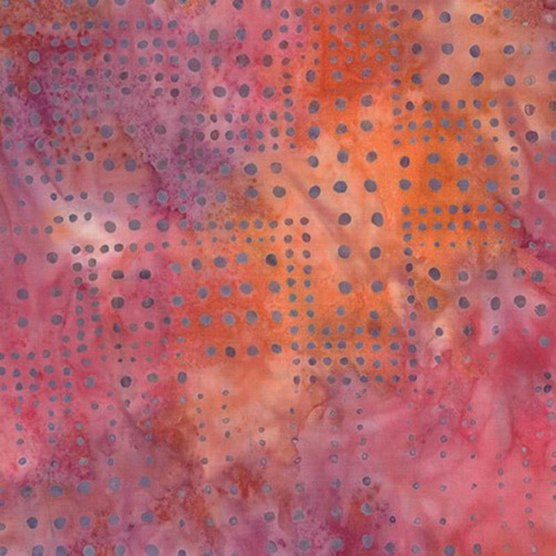 Bali Dot Craze Batik Variegated Dots Fruit Punch Multi Benartex Cotton Fabric BE-9281-26 1