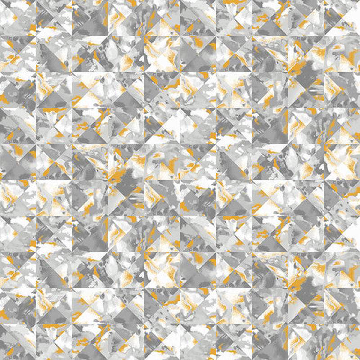 Black White 24 Karat Marble Mosaic White Color Principle Henry Glass Cotton Fabric