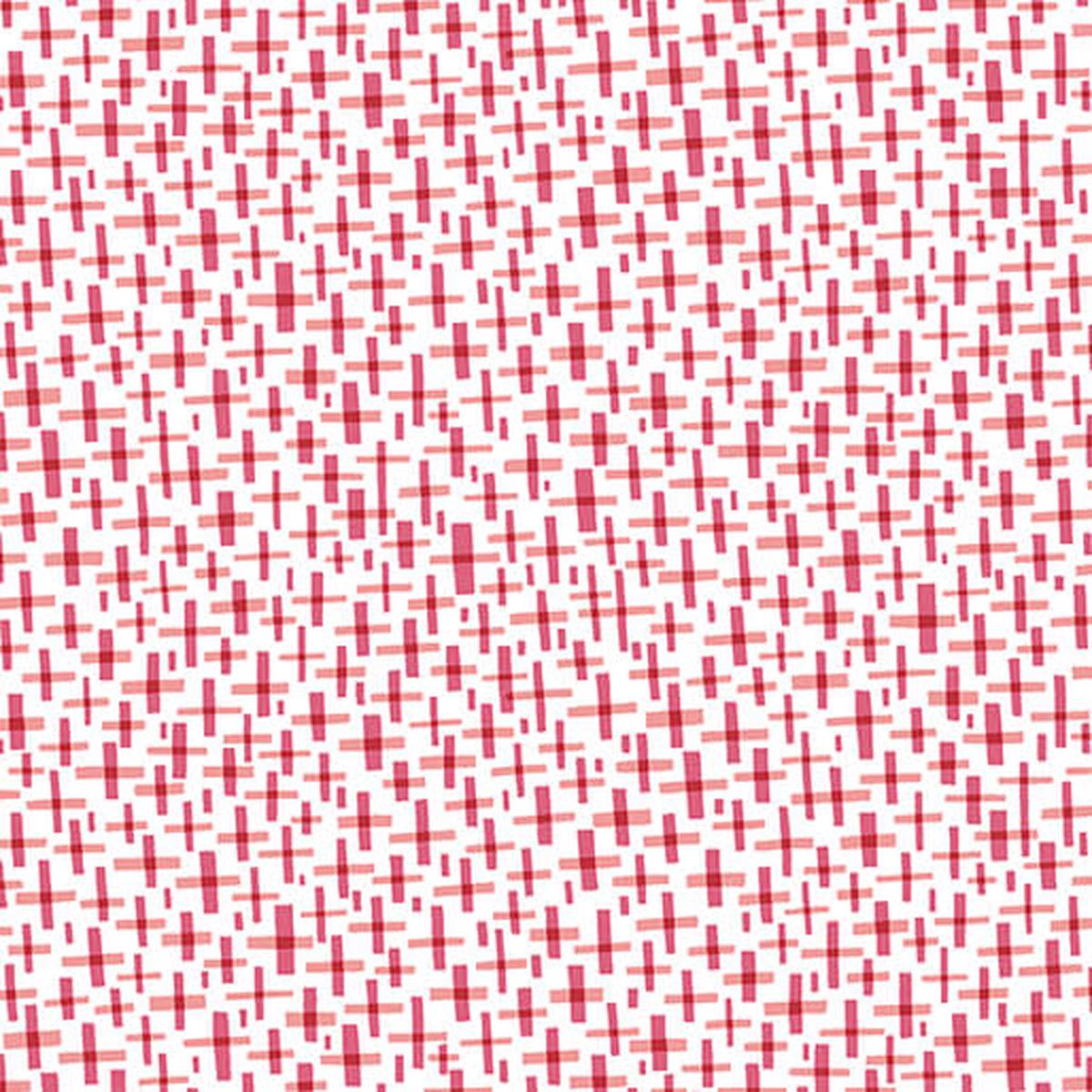 Blooming Color Isla Cross Allover Medium Pink Wolff Paper Benartex Cotton Fabric