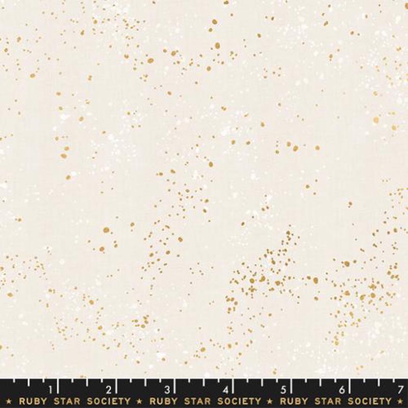 Speckled Metallic White Gold Rashida Coleman Hale Ruby Star Society Moda Cotton Fabric MD-RS5027-14M 1