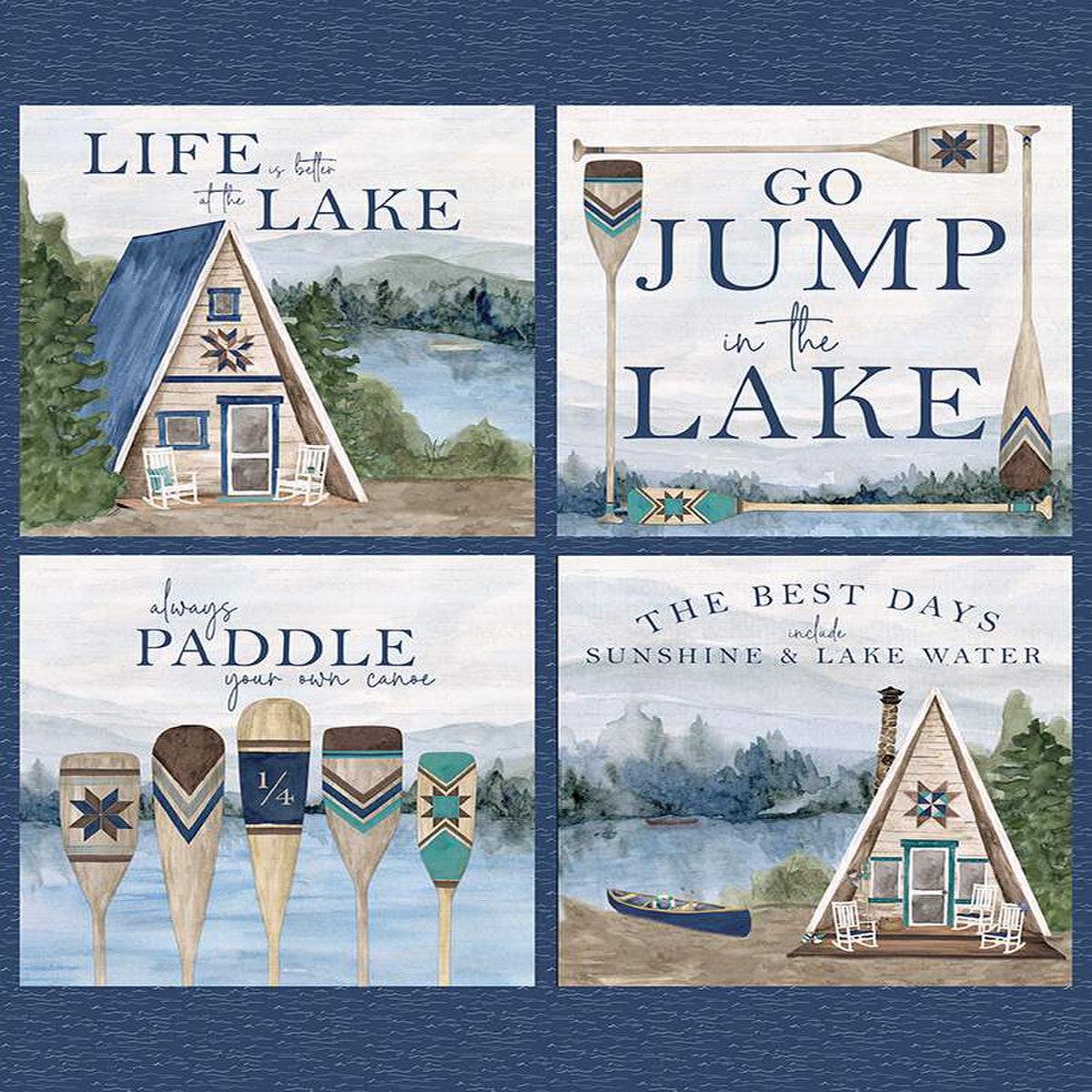 Wake at the Lake Pillow Panel 36