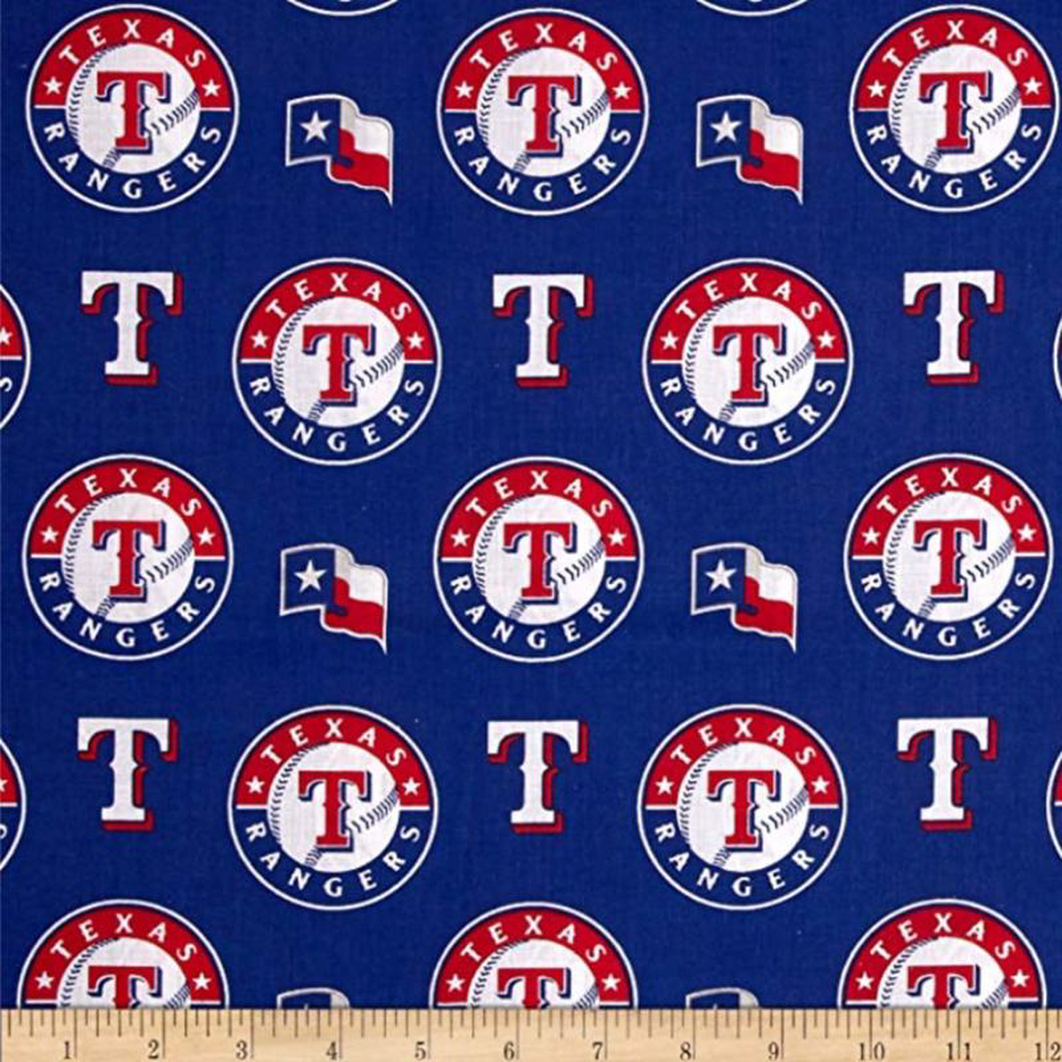 Texas Rangers MLB Baseball Logo 588243 Fabric Traditions Cotton Fabric MLB-6657B1
