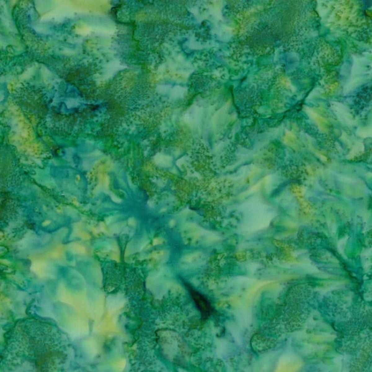 1895 Bali Watercolor Batiks Frog Green Hoffman Fabrics Cotton Fabric HF-1895-303