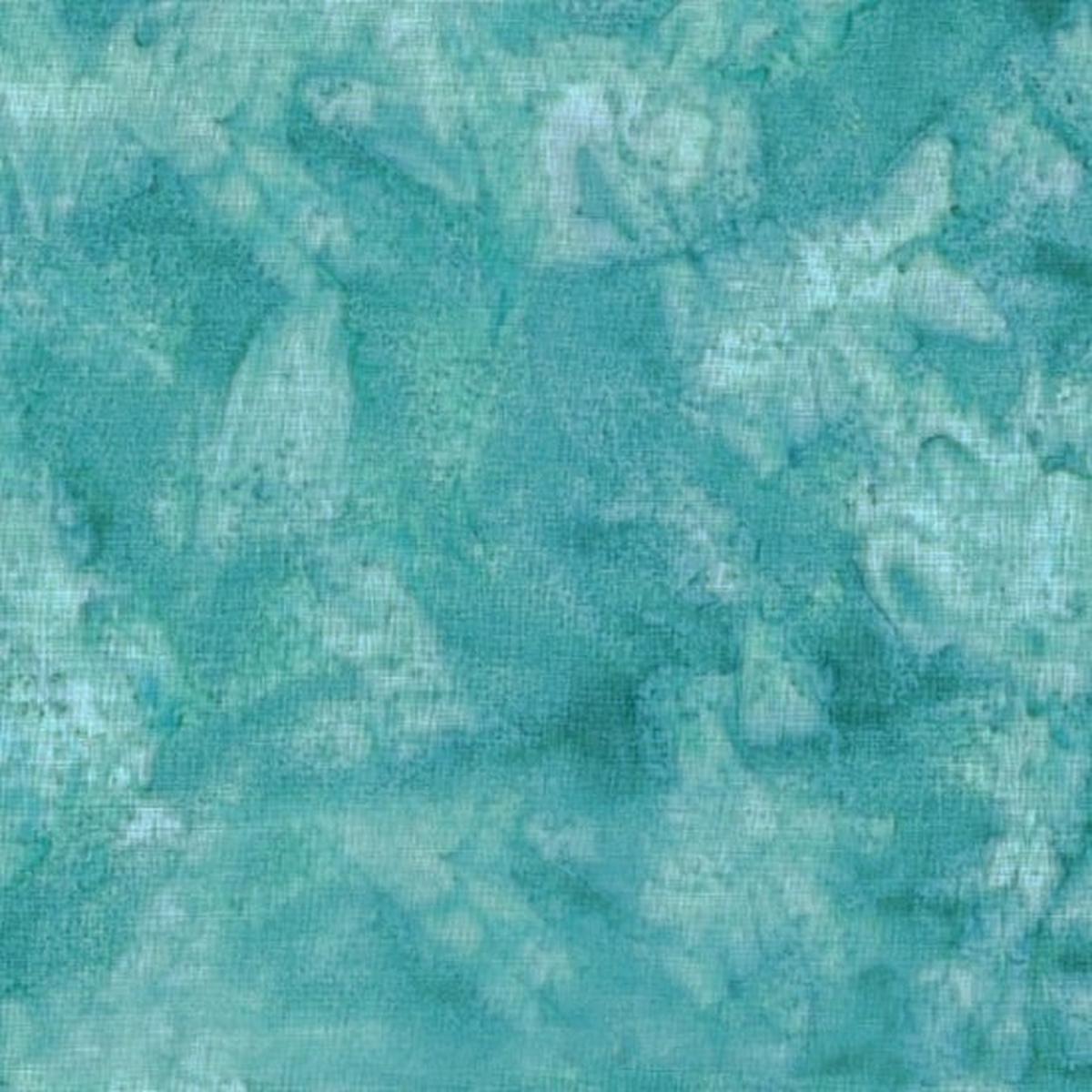 1895 Bali Watercolor Batiks Seamist Blue Hoffman Cotton Fabric HF-1895-174