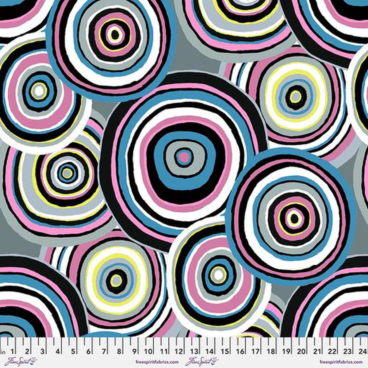 Targets Black Kaffe 85 038 Fabulous Kaffe Fassett Free Spirit Cotton Fabric FS-PWGP067BLACK