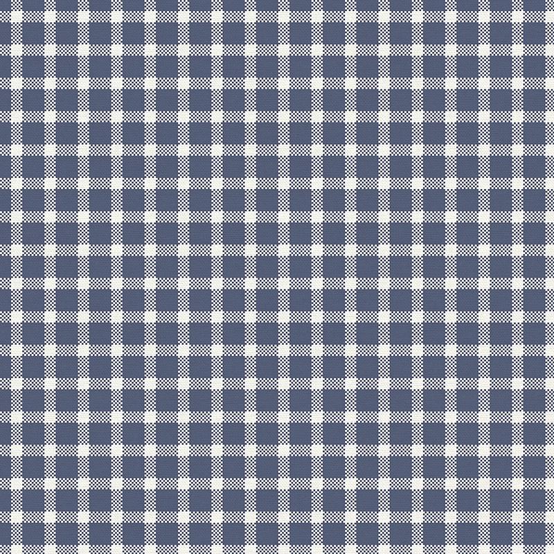 Buffalo Check Windowpane Blue Grey Paintbrush Studios Cotton Fabric 1/2